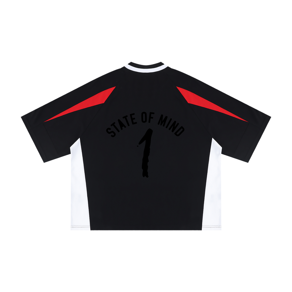 Unisex Oversized Color Block V-Neck T-Shirt