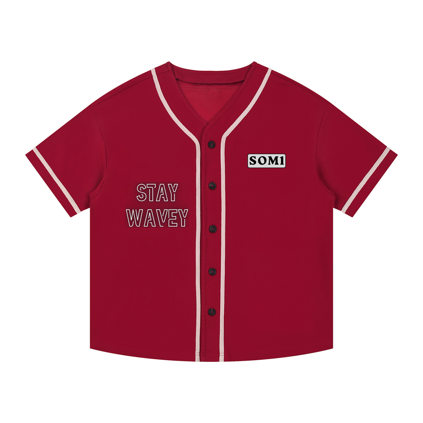 Contrast Piped Button-Up Jersey
