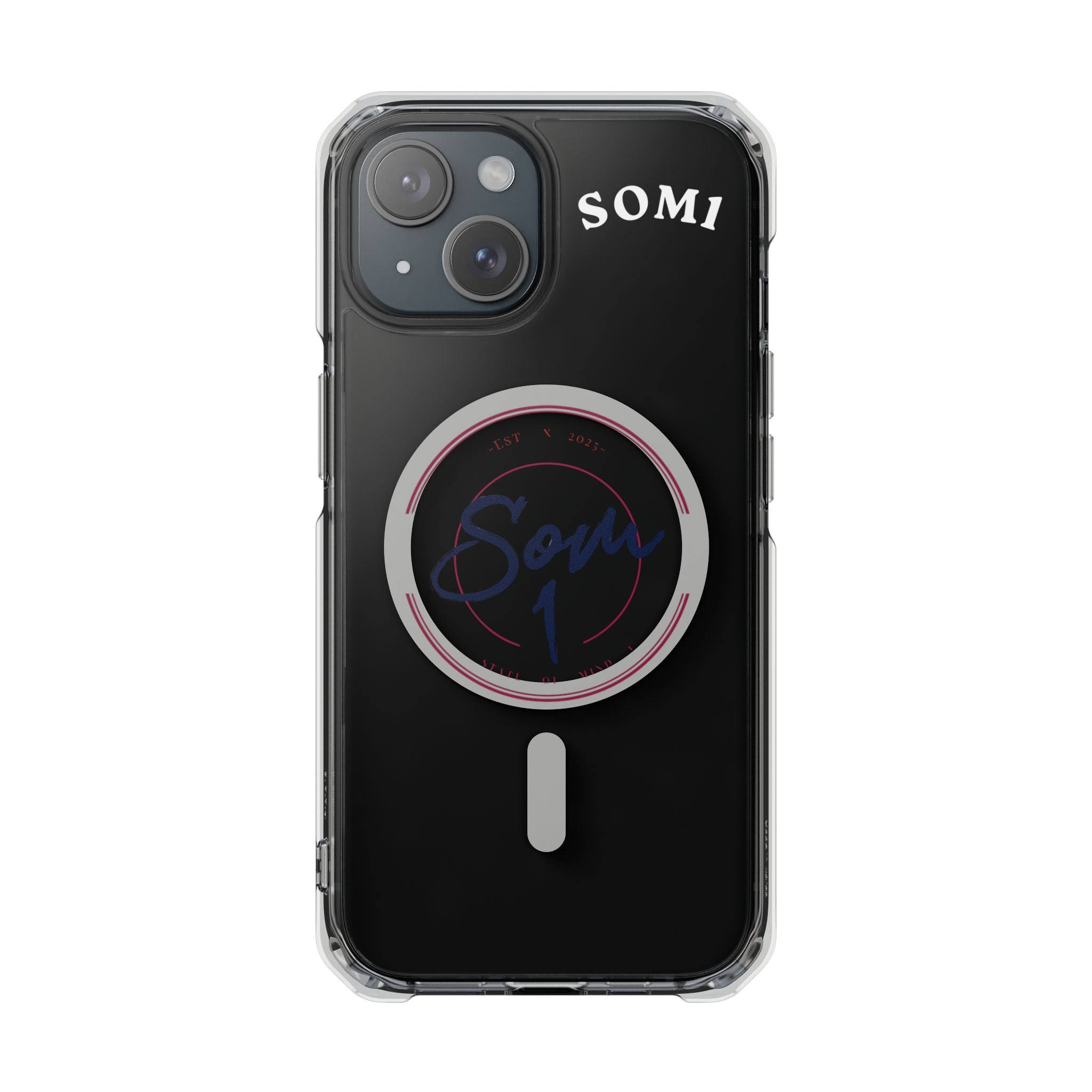 Clear Magnetic Phone Case with 'Somi' Ring Grip