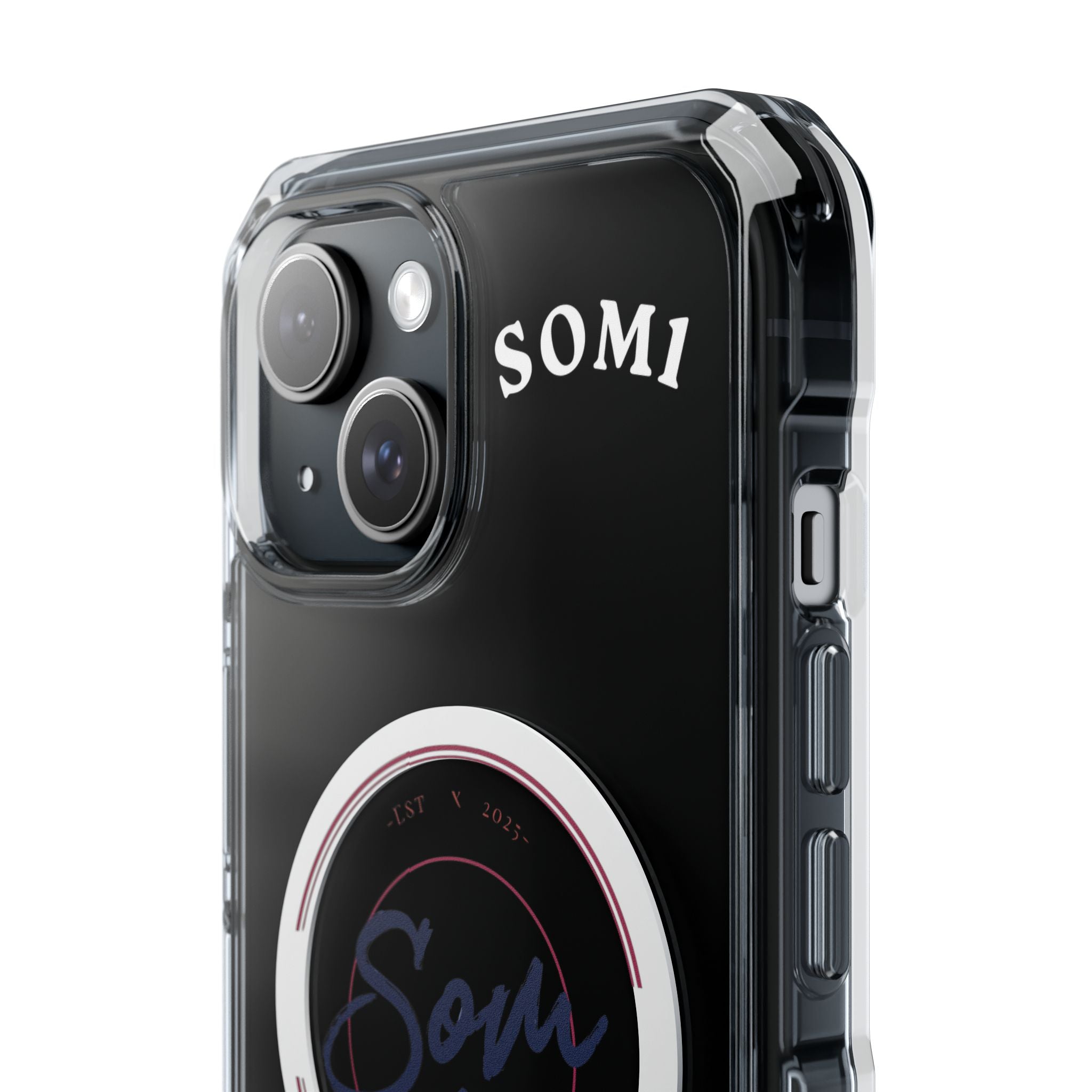 Clear Magnetic Phone Case with 'Somi' Ring Grip