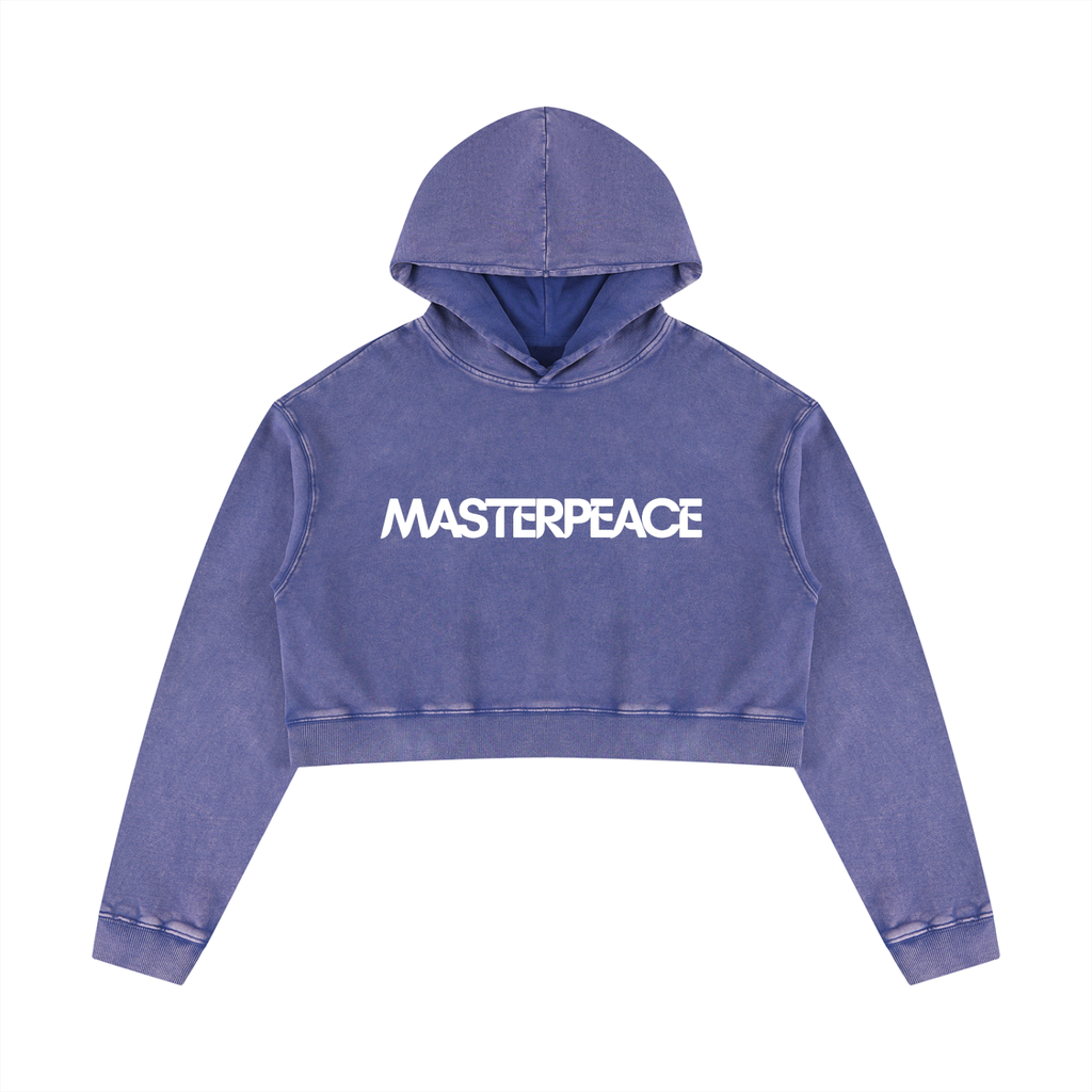 Women’s Mineral Washed Crop Hoodie