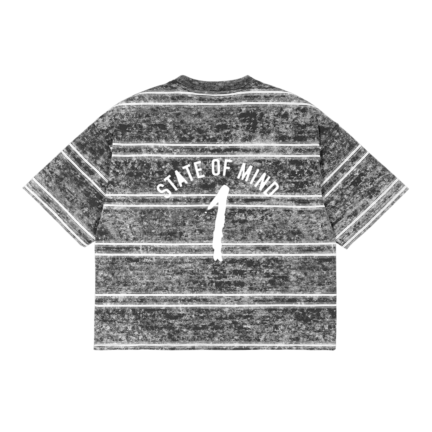 Snow Washed Striped Boxy T-Shirt