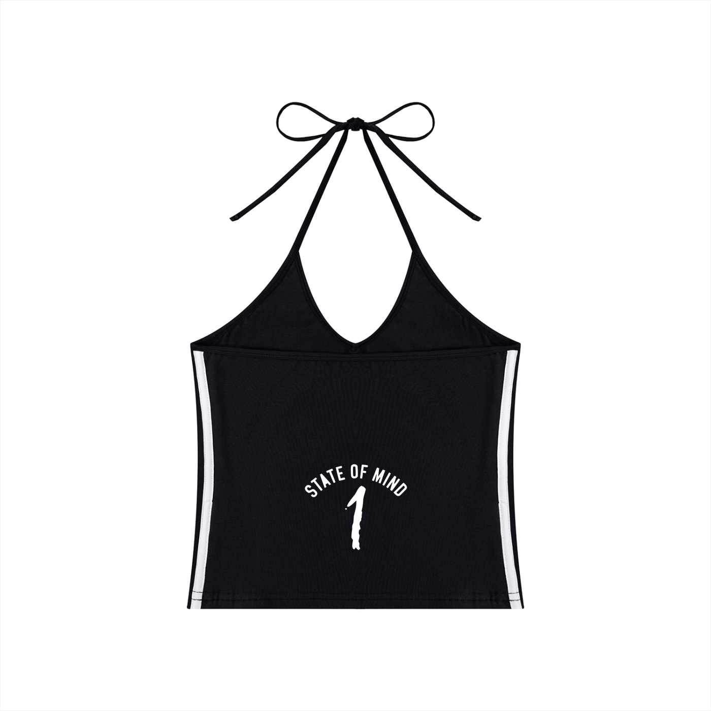 Women's Color Block Halter Crop Tank Top