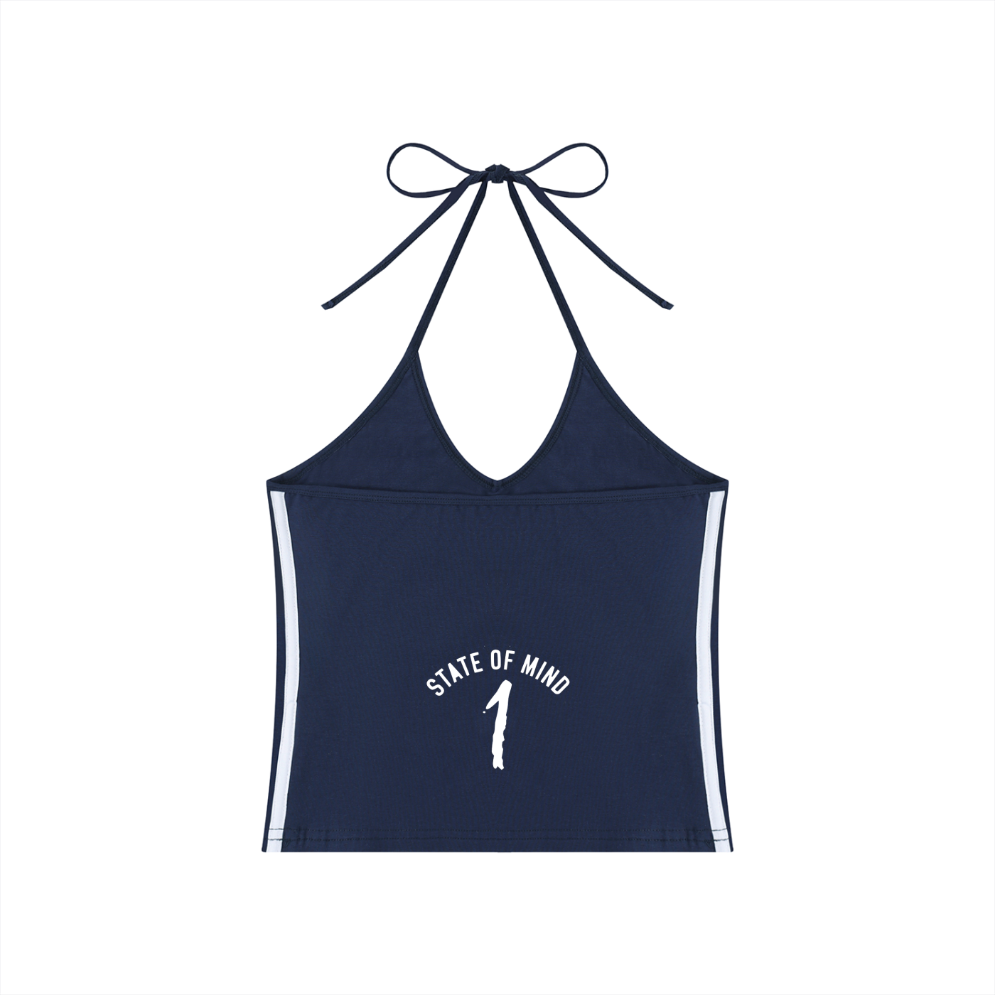 Women's Color Block Halter Crop Tank Top