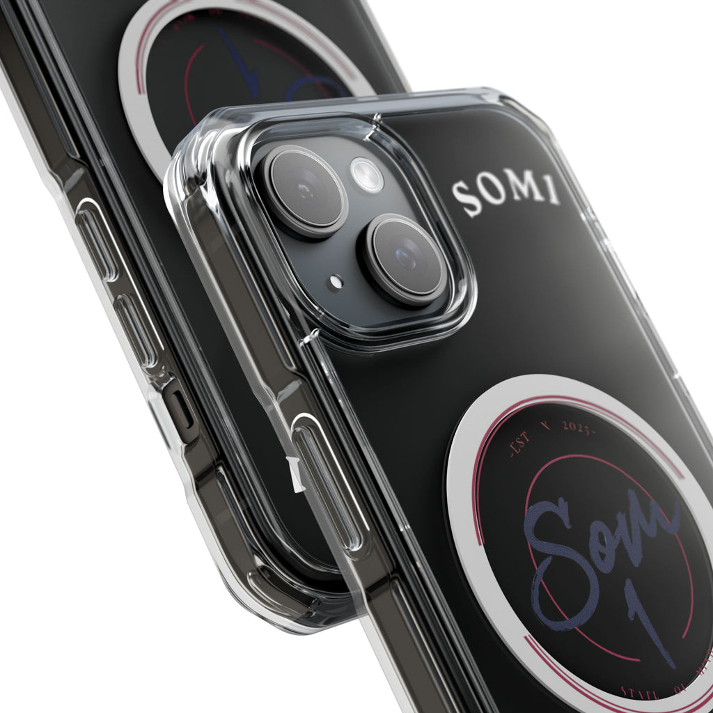 Clear Magnetic Phone Case with 'Somi' Ring Grip