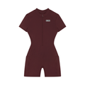 Women's Quarter-Zip Short Sleeve Romper