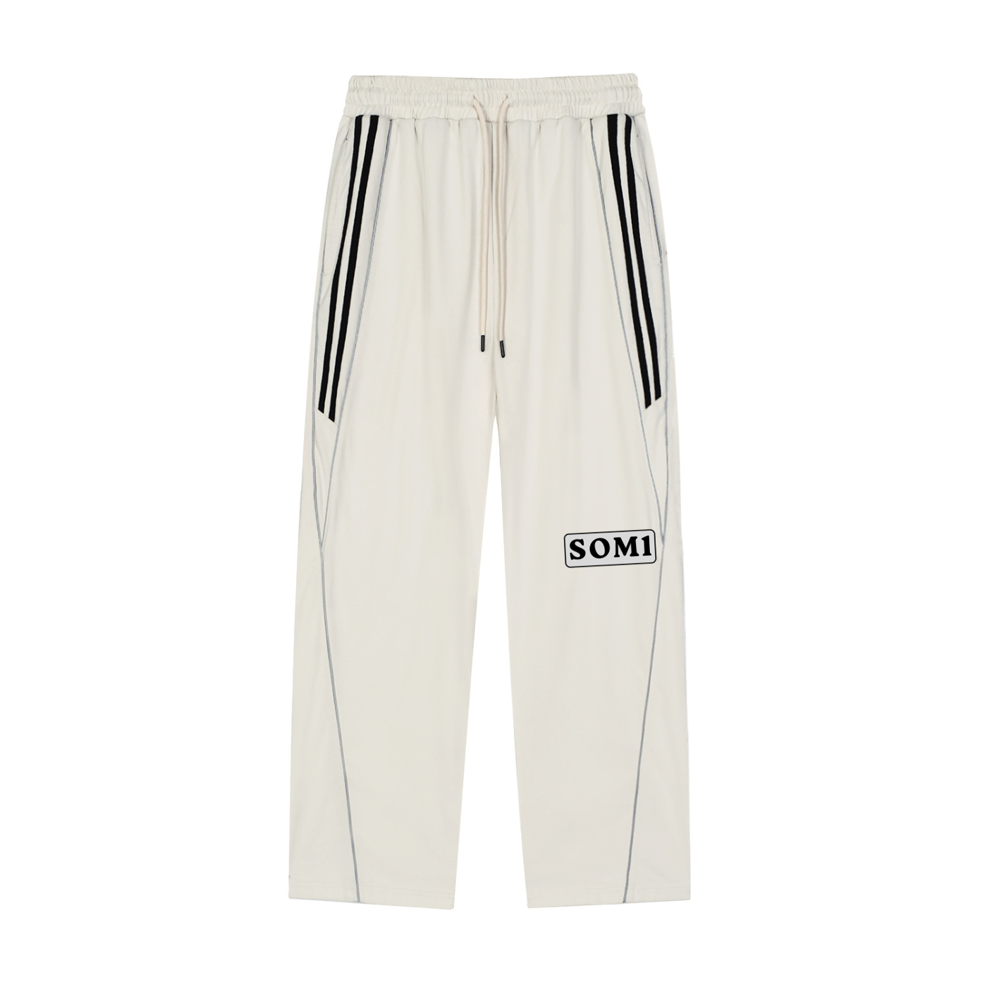 Reflection Striped Straight-Leg Sweatpants