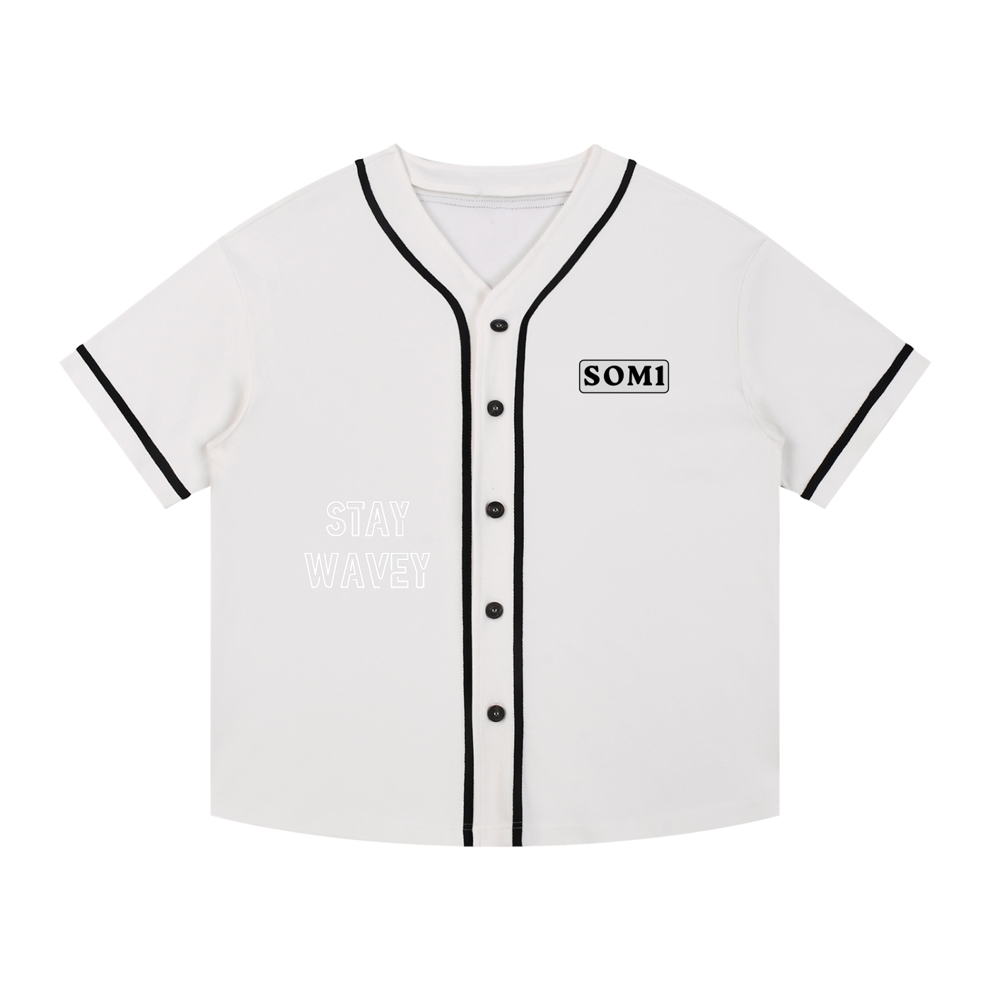 Contrast Piped Button-Up Jersey