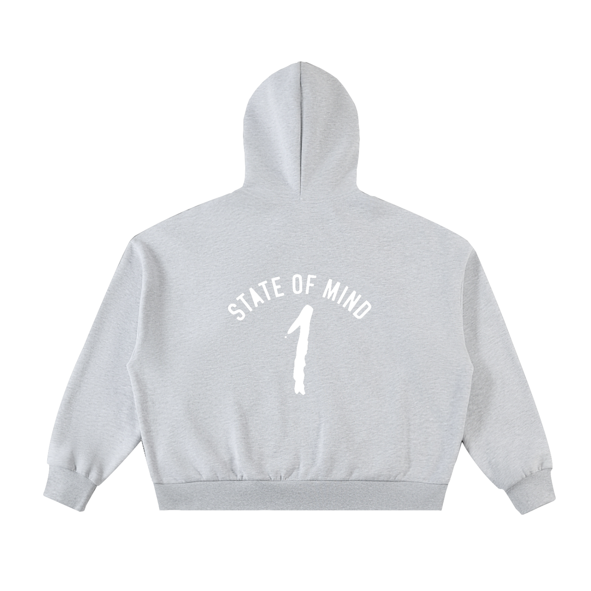 Fleeced Full-Zip Boxy Hoodie