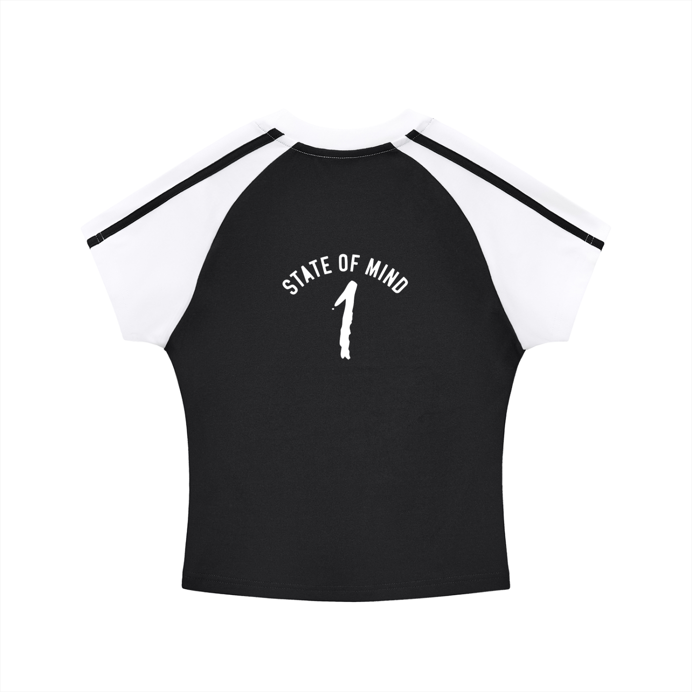 Contrast Stripes Bodycon Raglan  Sleeve T-Shirt