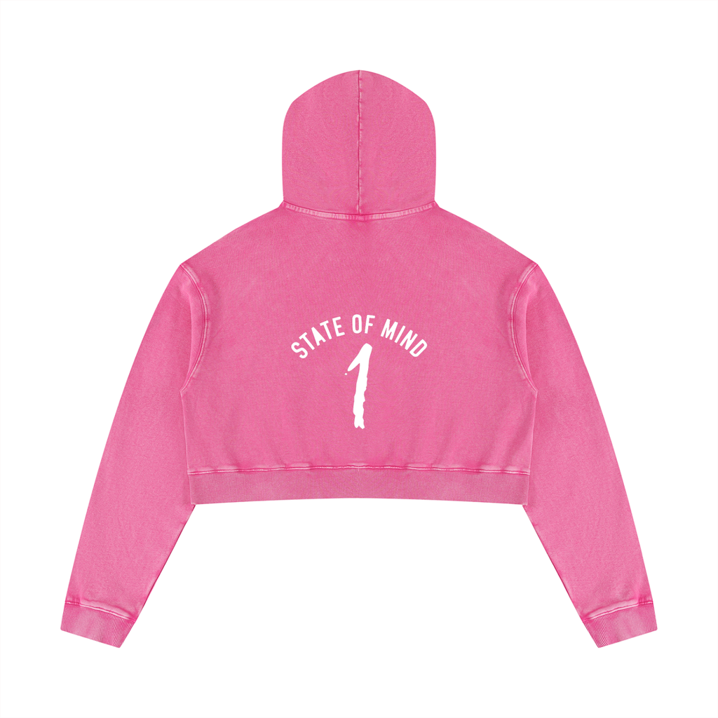 Women’s Mineral Washed Crop Hoodie