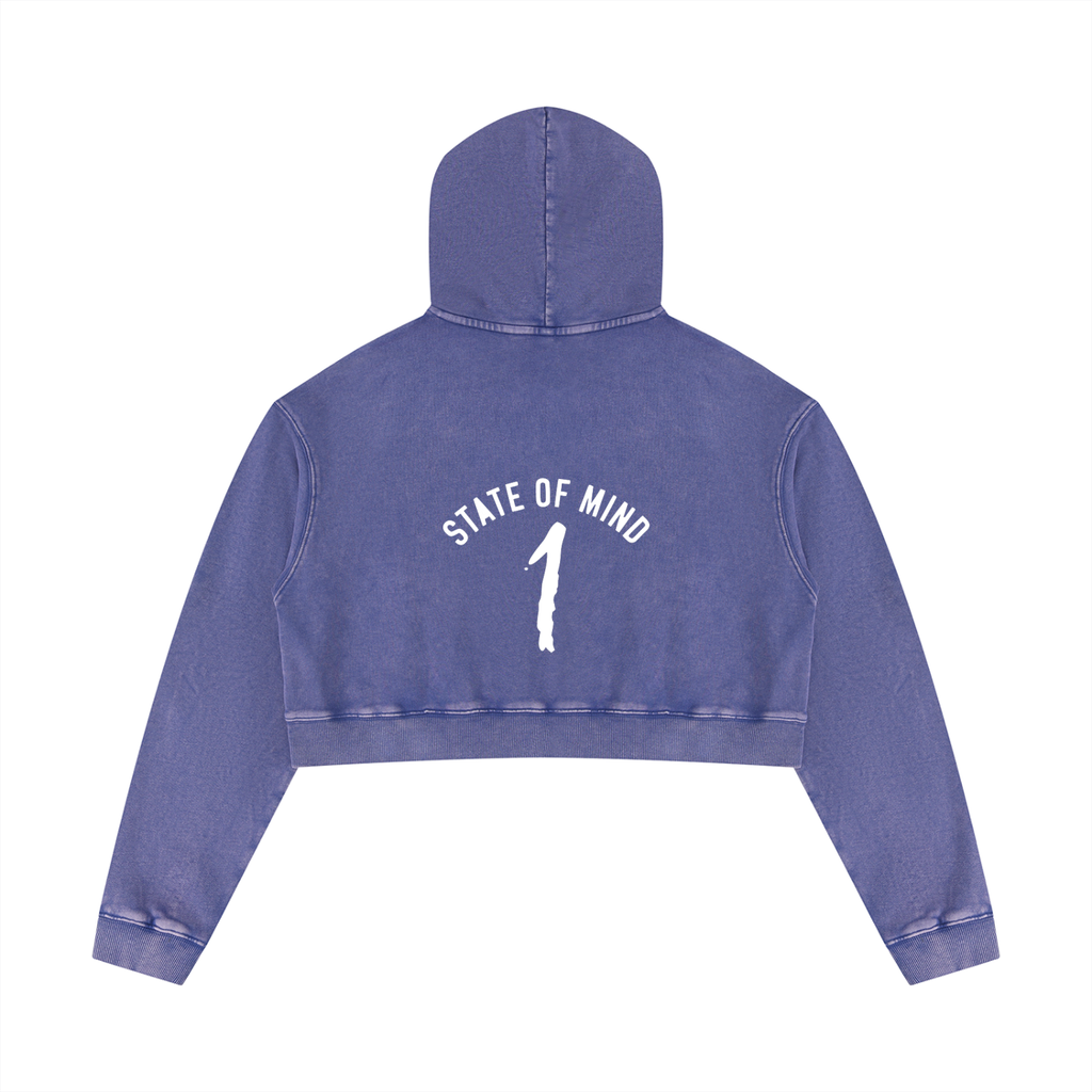 Women’s Mineral Washed Crop Hoodie
