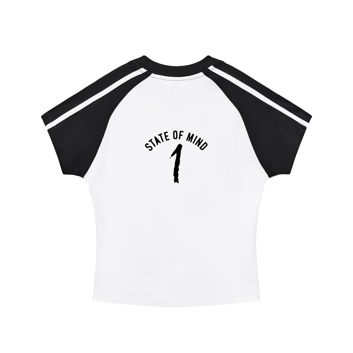 Contrast Stripes Bodycon Raglan  Sleeve T-Shirt