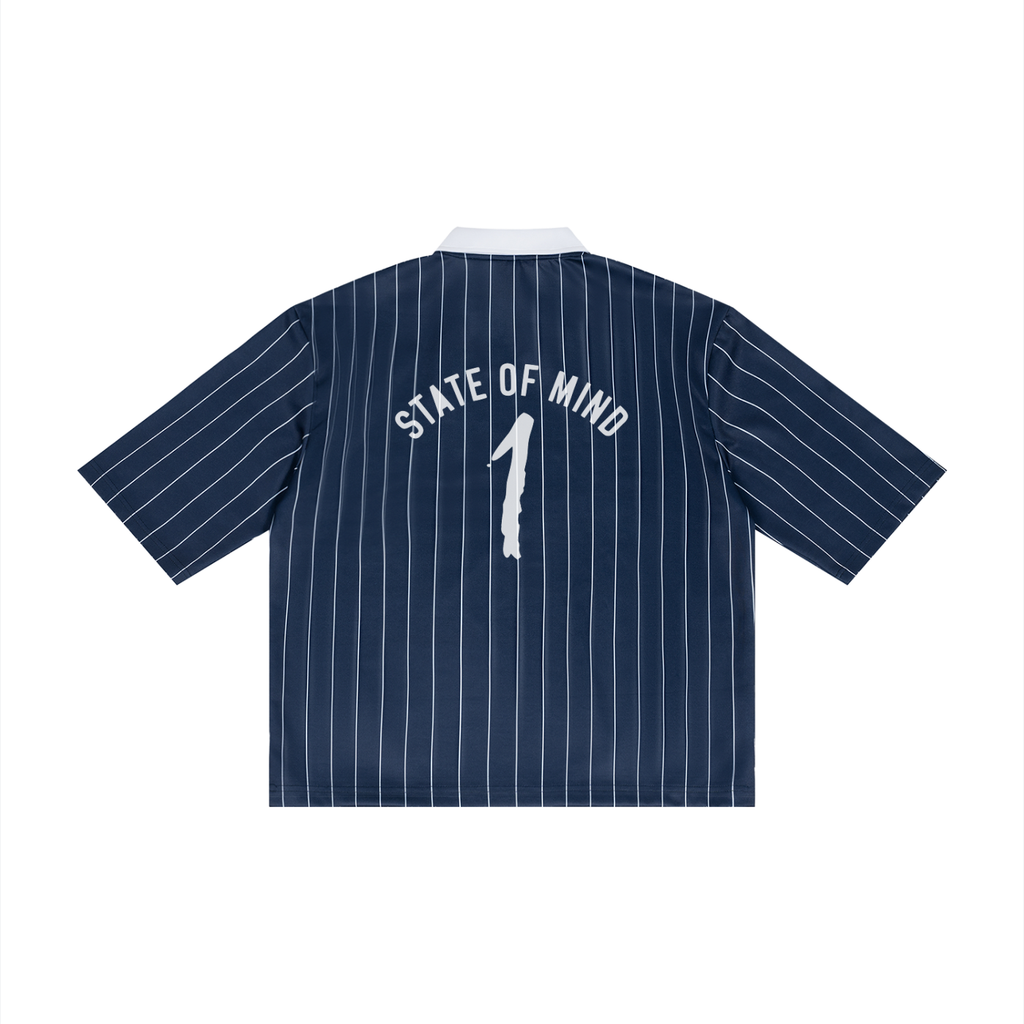 Unisex Pinstripe Collared Soccer Jersey