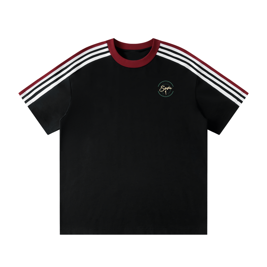 Unisex Colorblock Striped T-Shirt