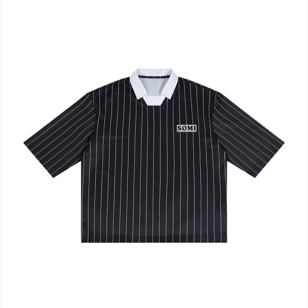 Unisex Pinstripe Collared Soccer Jersey
