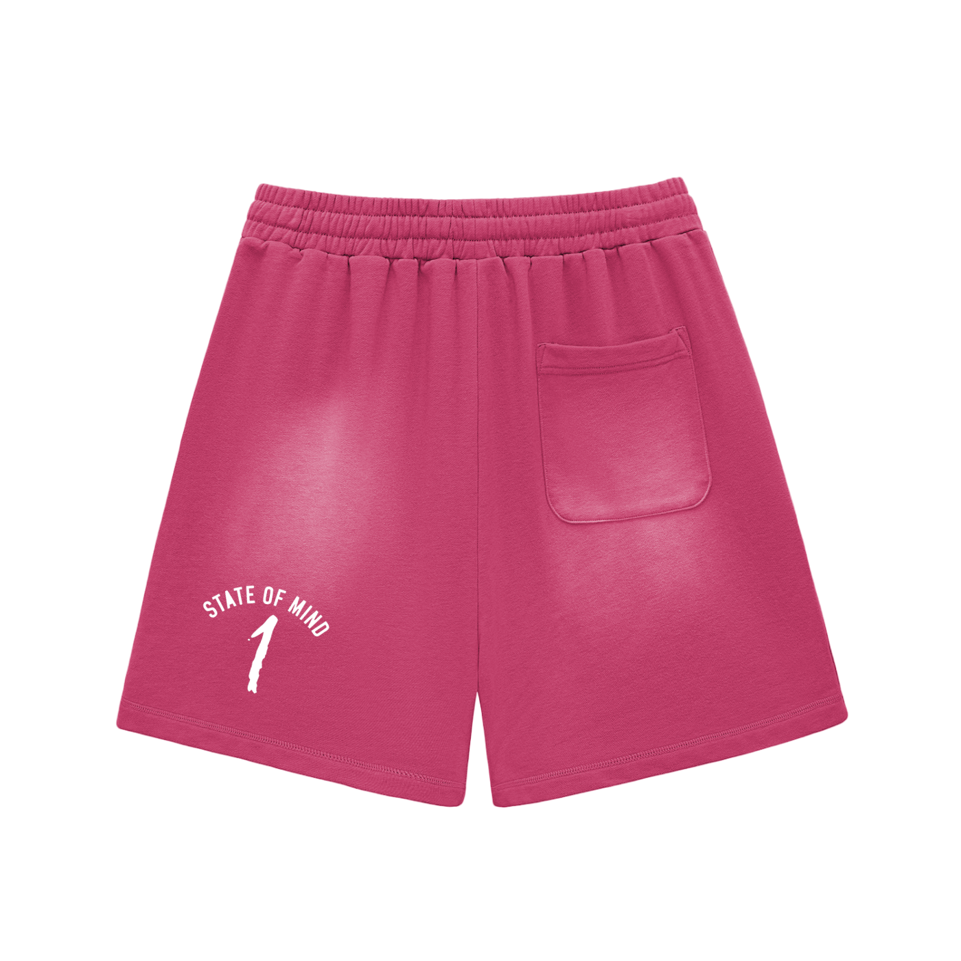 Sun Fade Raw Edge Cotton Shorts