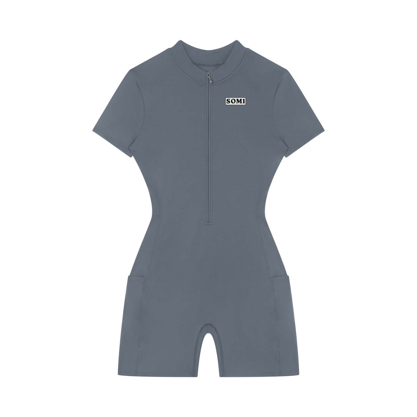 Women's Quarter-Zip Short Sleeve Romper