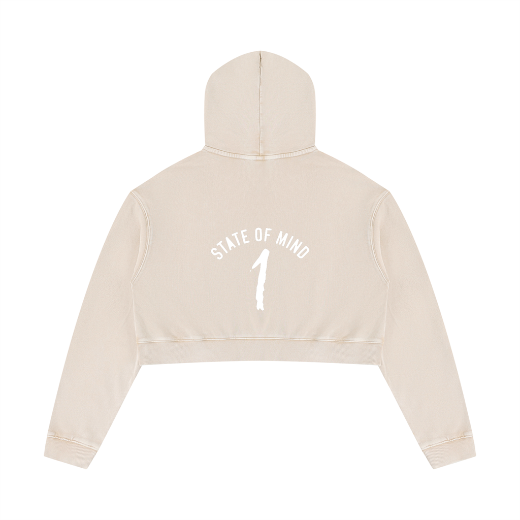 Women’s Mineral Washed Crop Hoodie