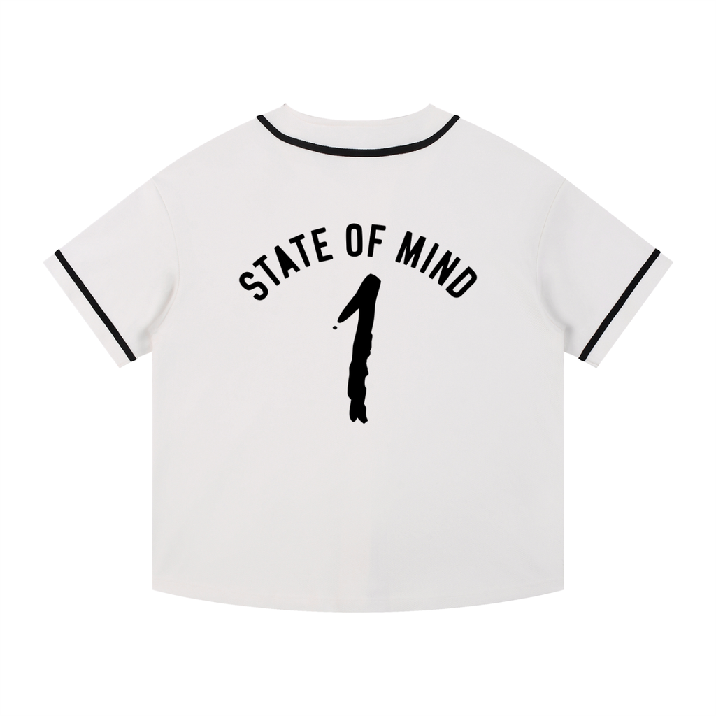 Contrast Piped Button-Up Jersey
