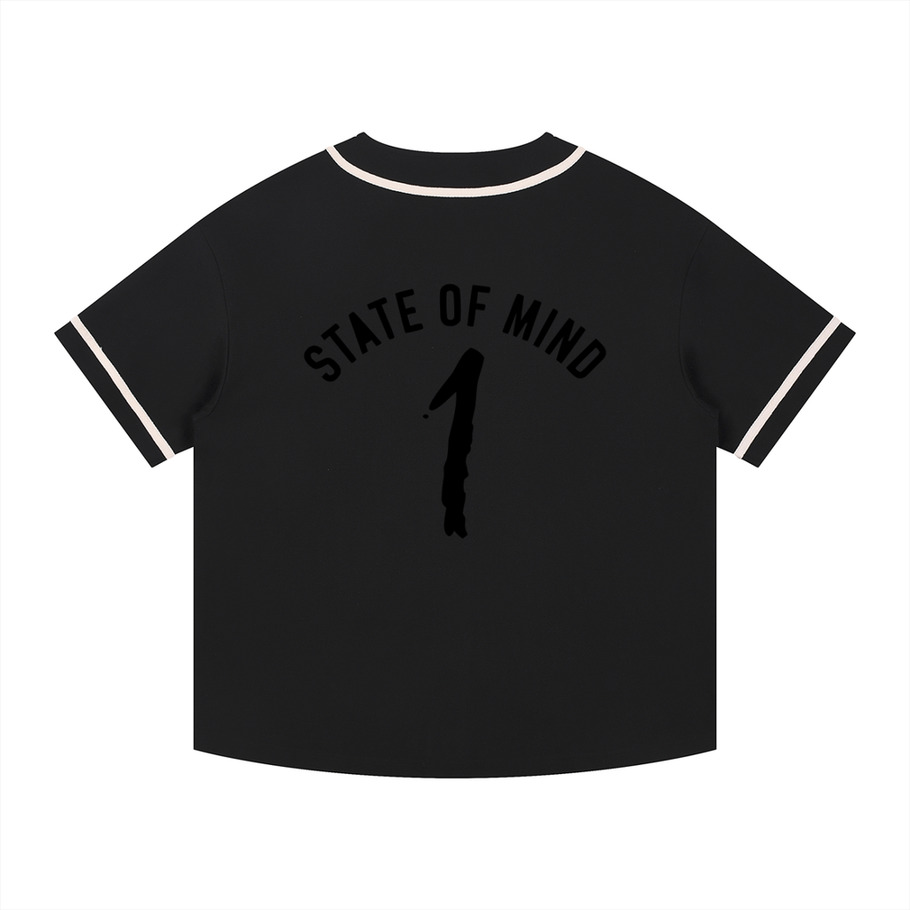 Contrast Piped Button-Up Jersey