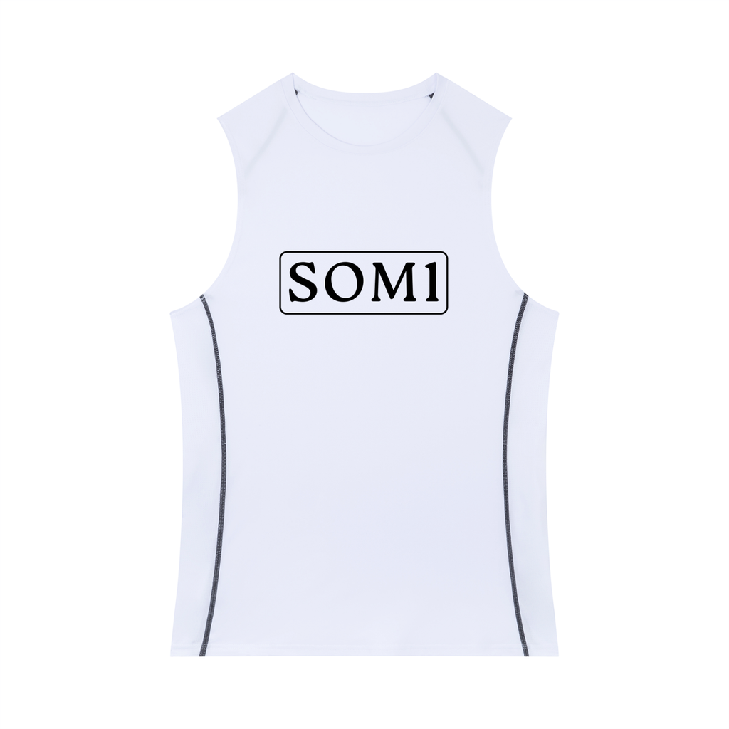 Men's Slim-Fit Topstitch Tank Top