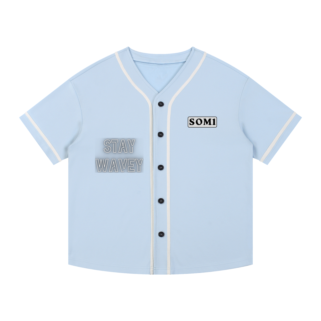 Contrast Piped Button-Up Jersey
