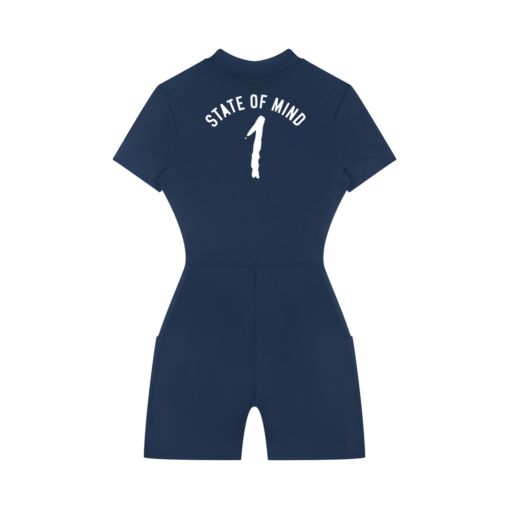 Women's Quarter-Zip Short Sleeve Romper