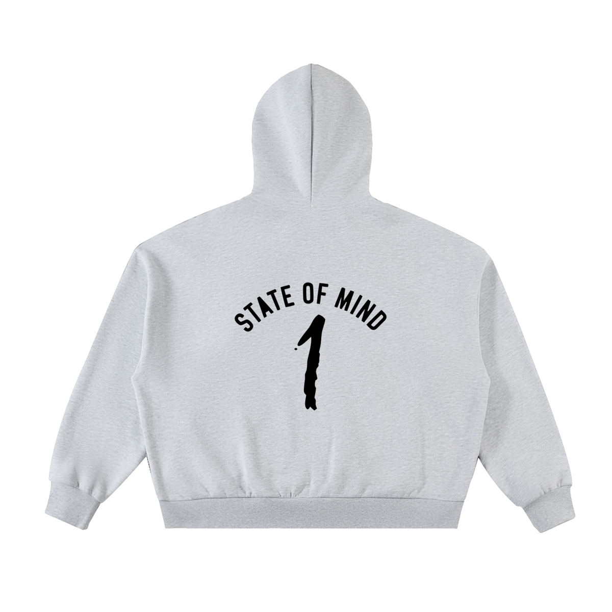 Fleeced Full-Zip Boxy Hoodie
