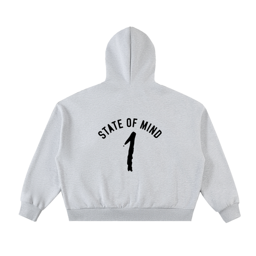 Fleeced Full-Zip Boxy Hoodie