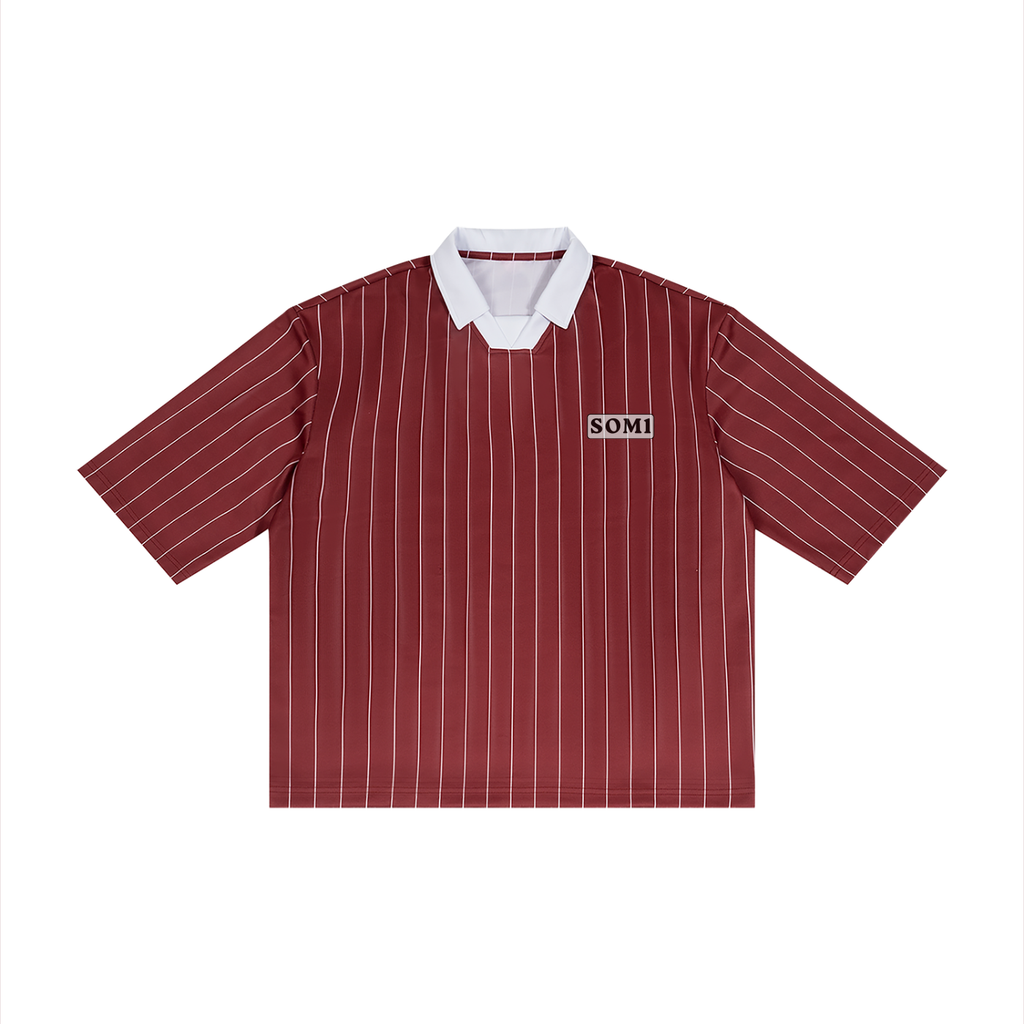 Unisex Pinstripe Collared Soccer Jersey