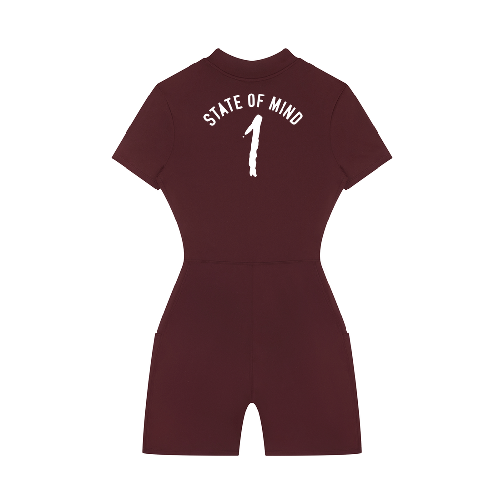Women's Quarter-Zip Short Sleeve Romper
