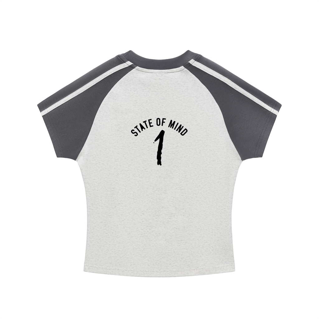Contrast Stripes Bodycon Raglan  Sleeve T-Shirt