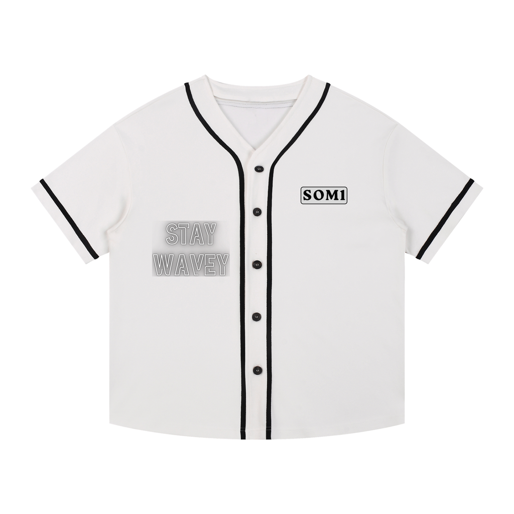 Contrast Piped Button-Up Jersey