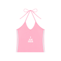 Women's Color Block Halter Crop Tank Top