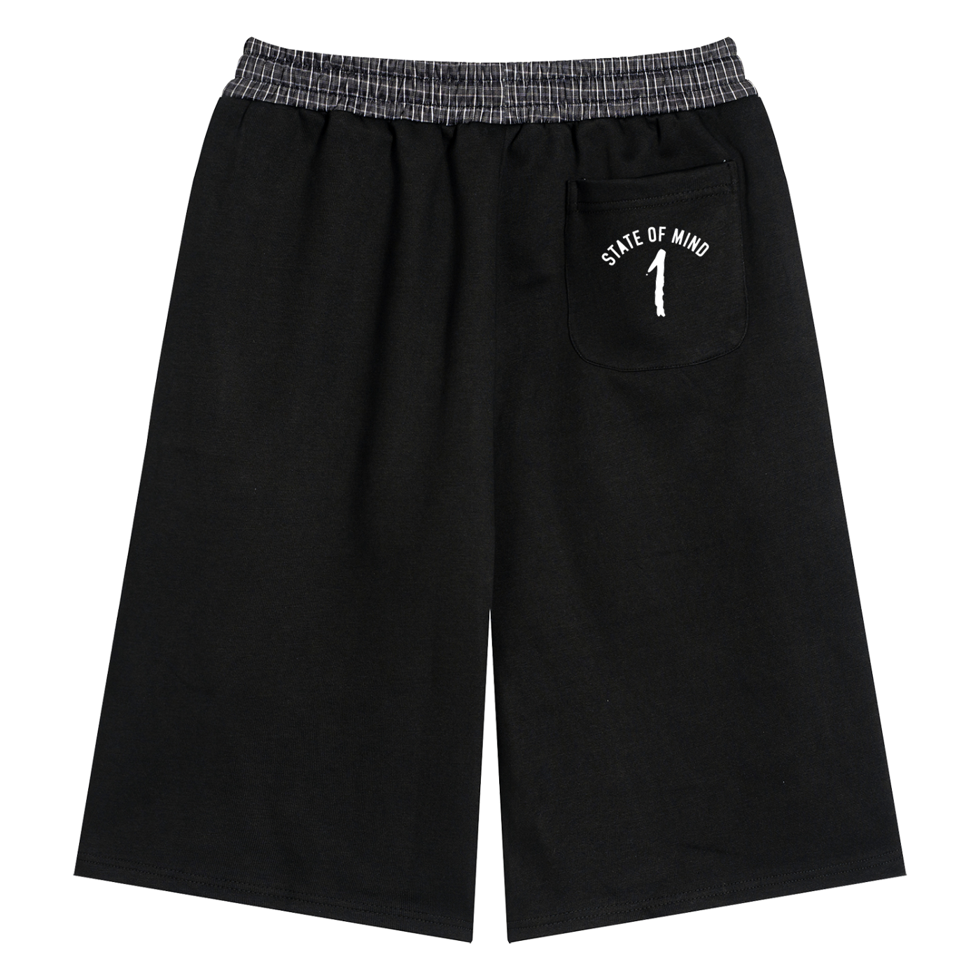 Unisex Plaid Waistband Shorts