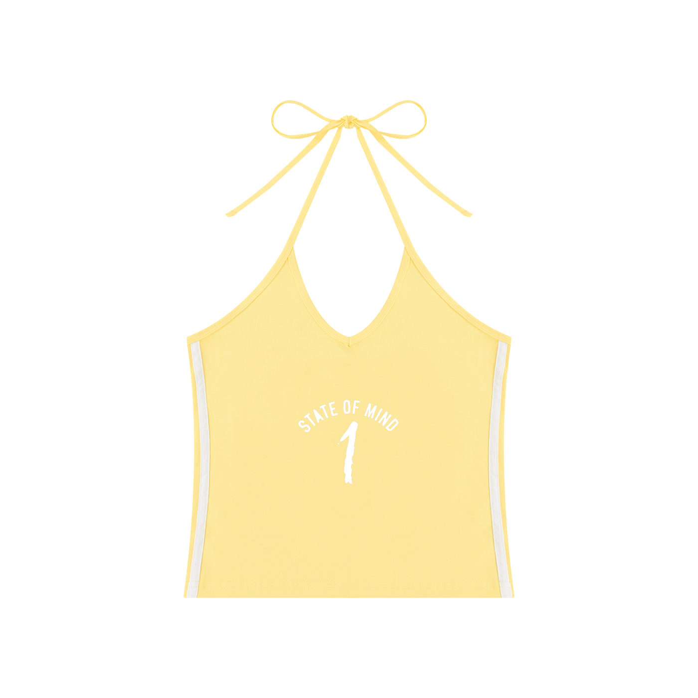 Women's Color Block Halter Crop Tank Top
