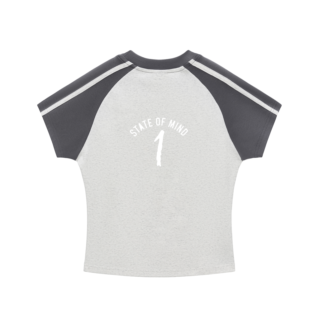 Contrast Stripes Bodycon Raglan  Sleeve T-Shirt