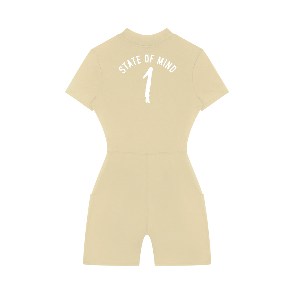 Women's Quarter-Zip Short Sleeve Romper