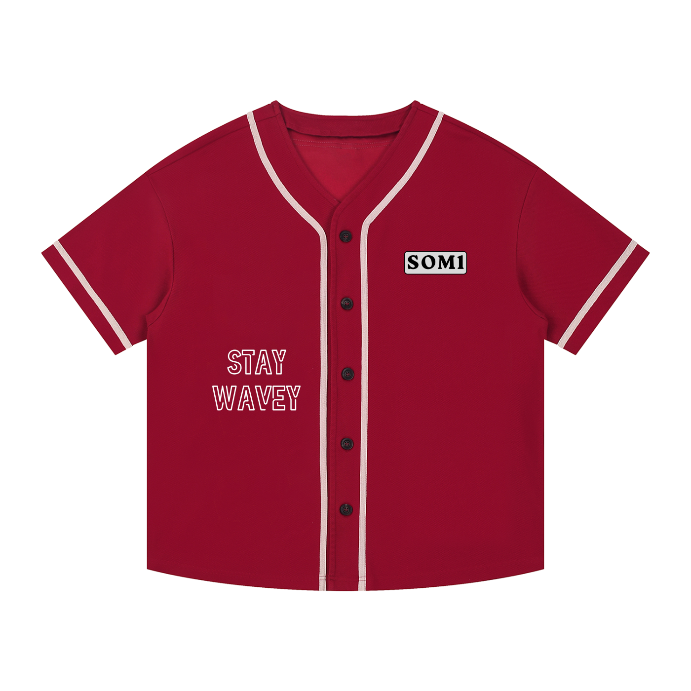 Contrast Piped Button-Up Jersey