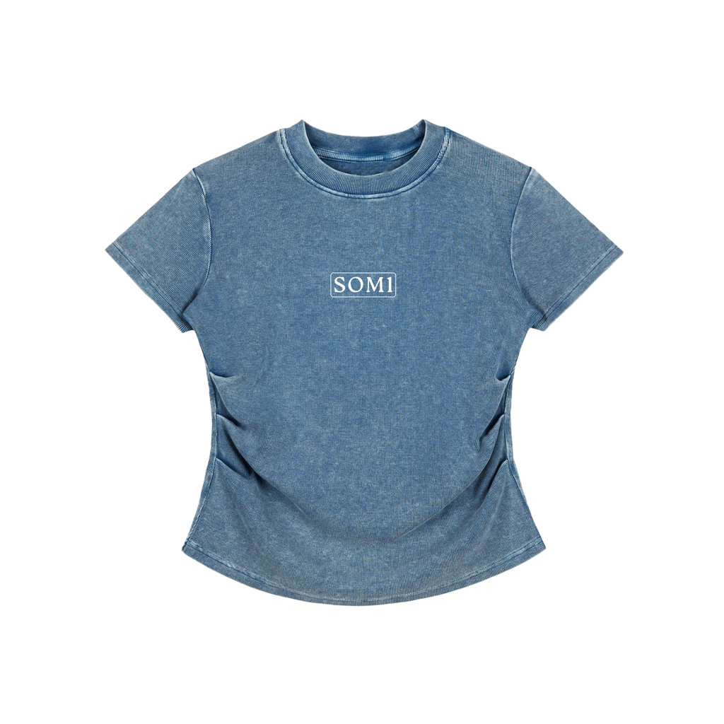 Vintage Washed Bodycon Cotton T-Shirt