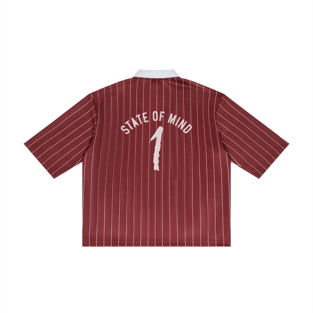 Unisex Pinstripe Collared Soccer Jersey