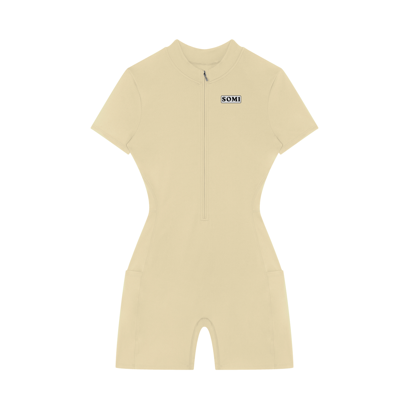Women's Quarter-Zip Short Sleeve Romper