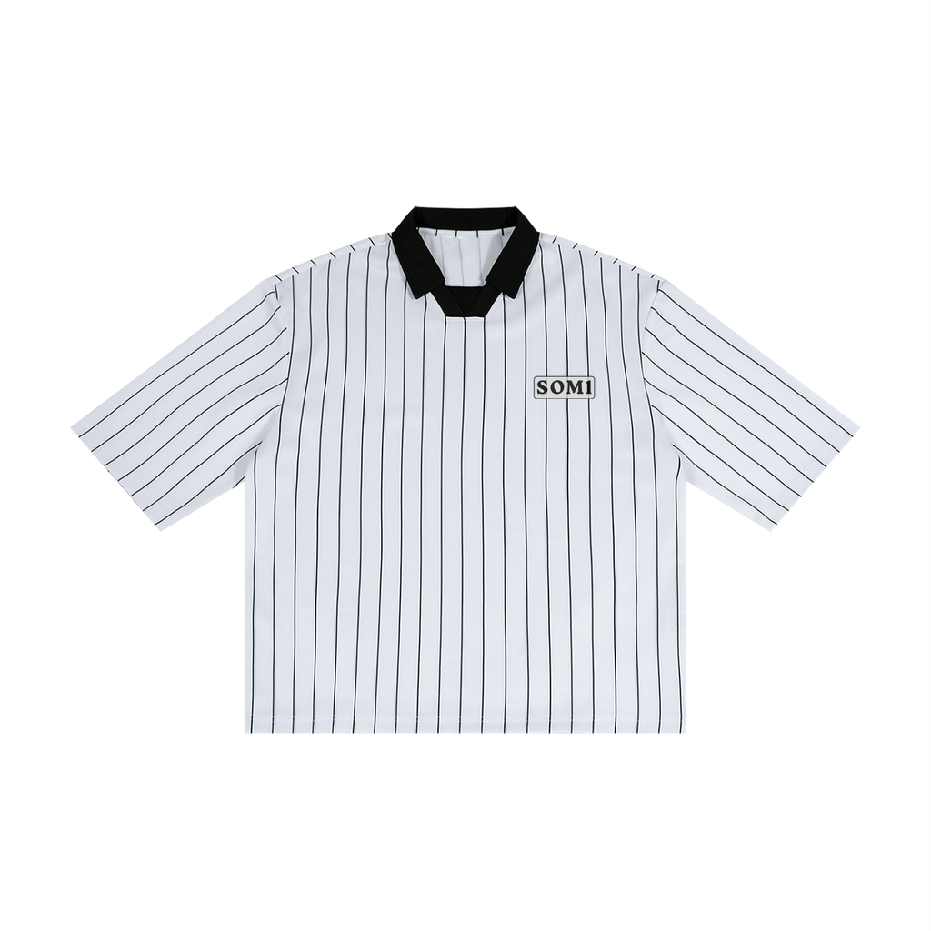 Unisex Pinstripe Collared Soccer Jersey